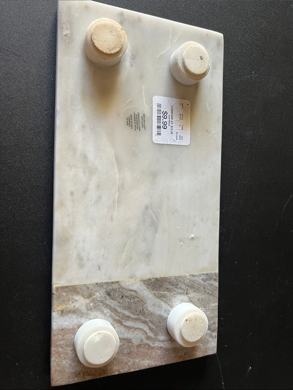 Marble Pattern White and Brown Decorative Desk Tray bathroom party